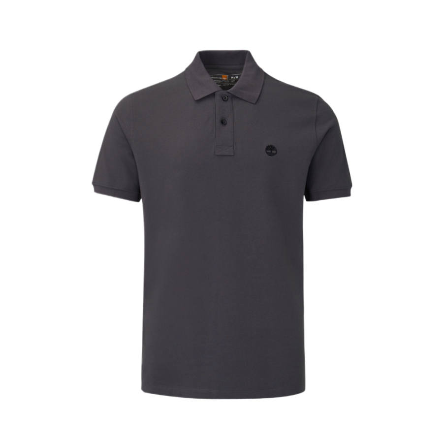 Timberland Polo Shirts Men's Black Polo Collar Moderate Straight Fit