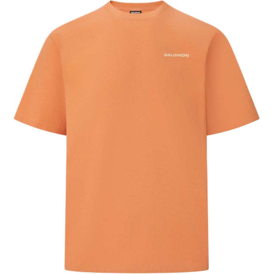 SALOMON T Shirts Men's Warm Orange Crew Neck Moderate