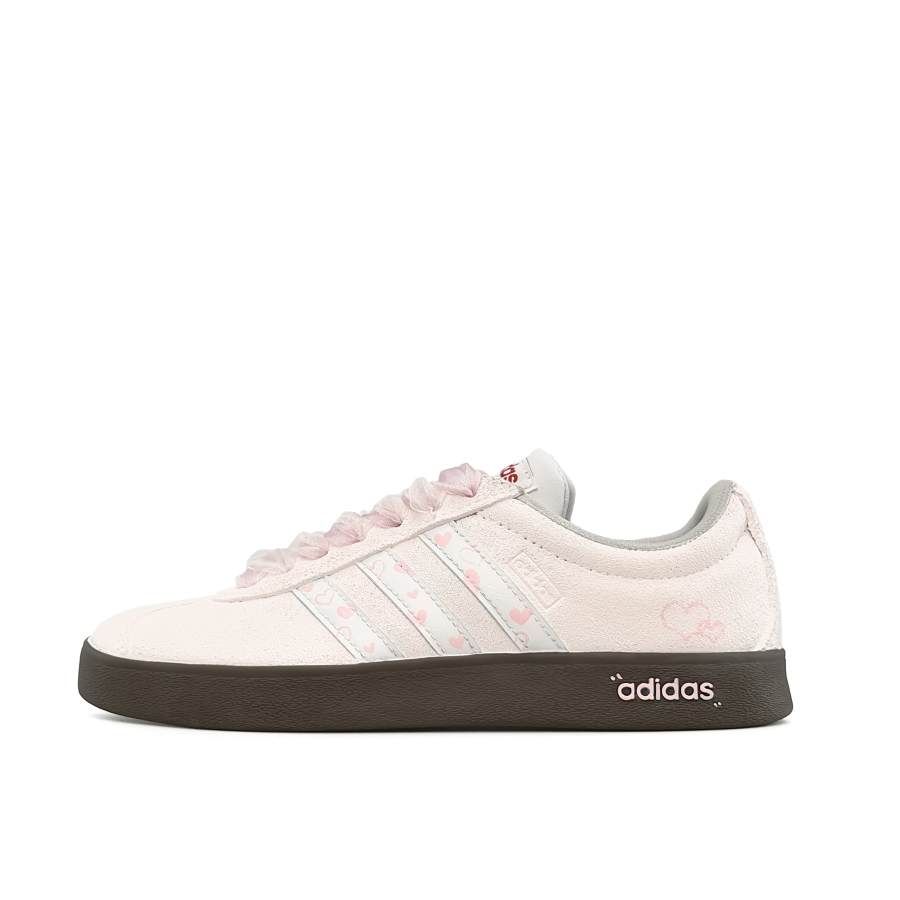 Adidas Adidas VL COURT 2.0 Breathable Low top Skateboard Shoes Unisex White Pink