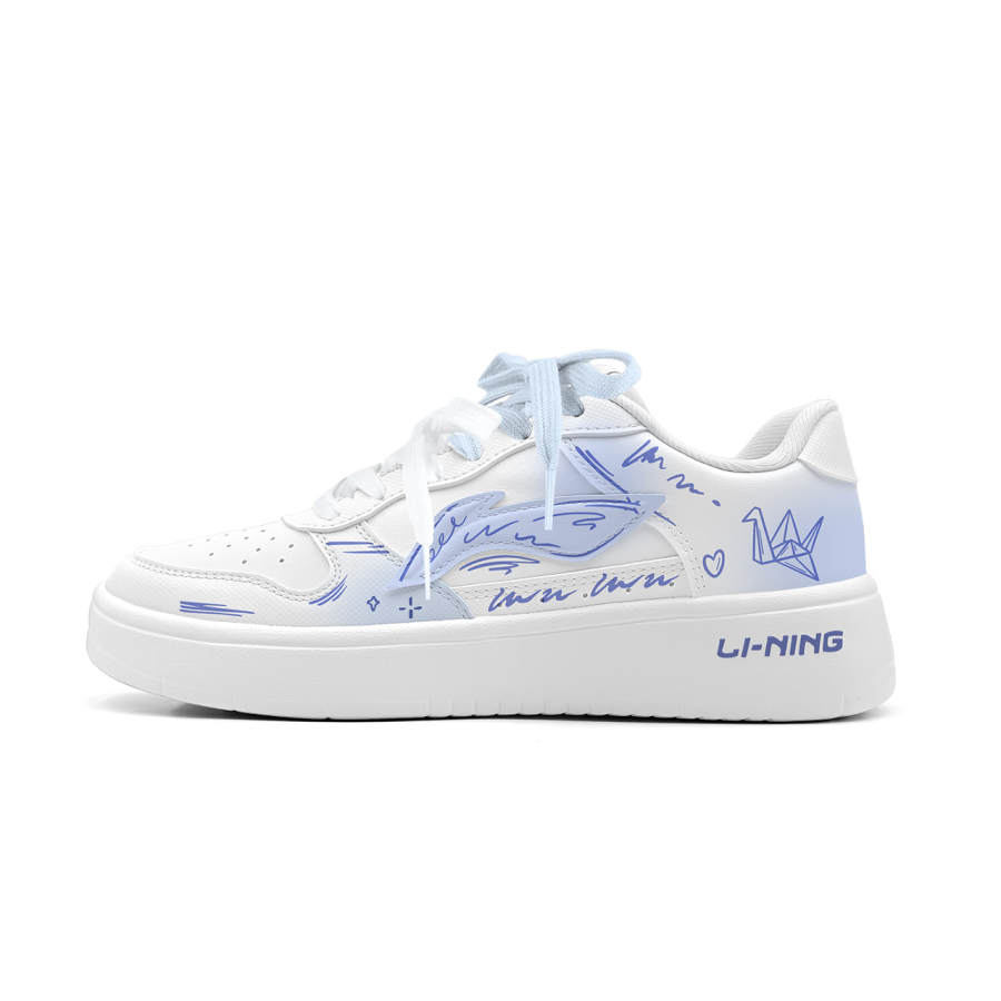 Li-Ning Li Ning Low top Skateboard Shoes Unisex Blue White