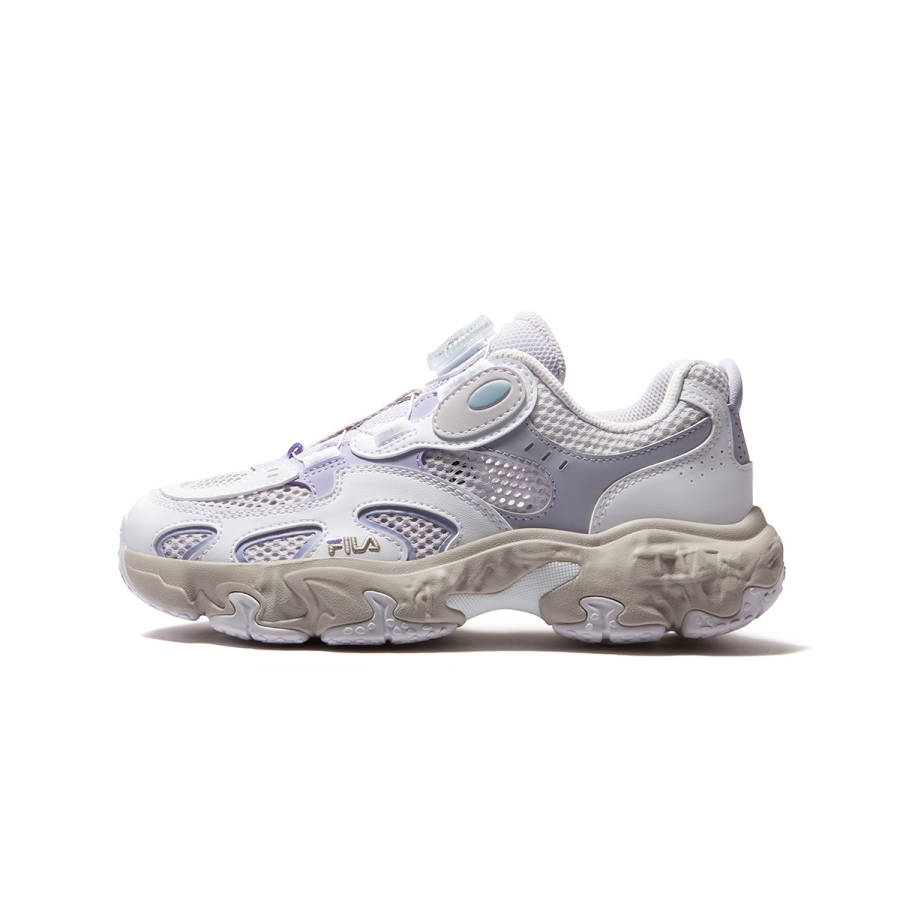 FILA KIDS Heritage FHT Synthetic Leather, Textile Running Shoes Lilac/FILA White Kids'