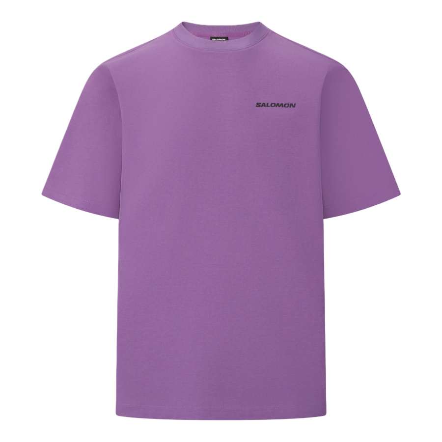 SALOMON T Shirts Men's Purple Crew Neck Moderate