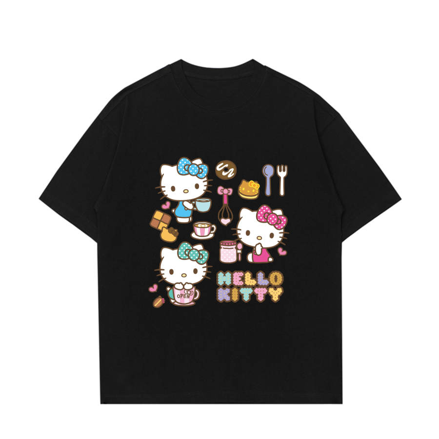 Sanrio x Hello Kitty Hello Kitty Summer Drop Shoulder Sleeve T Shirt Women's