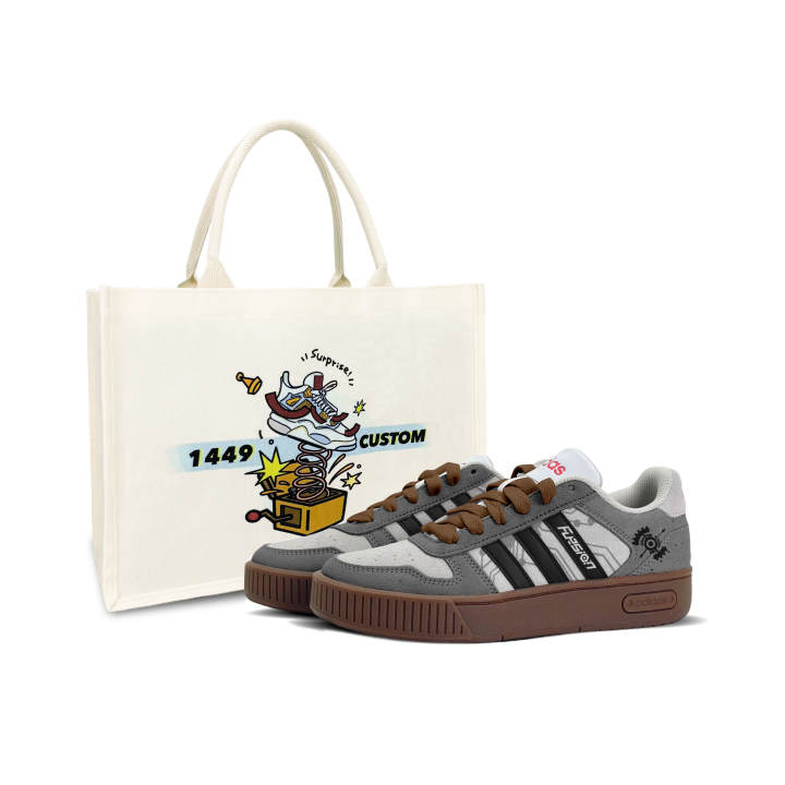 Adidas Adidas D PAD Synthetic Leather Low top Skateboard Shoes Unisex Gray