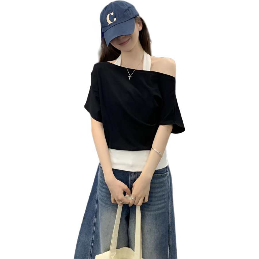 JBBCN JBBCN T Shirts Women's Asymmetrical Collar