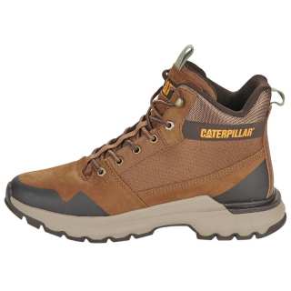 CAT Leather Slip Resistant Minimalist Fashion Short Outdoor Boots Men's Dark Brown
