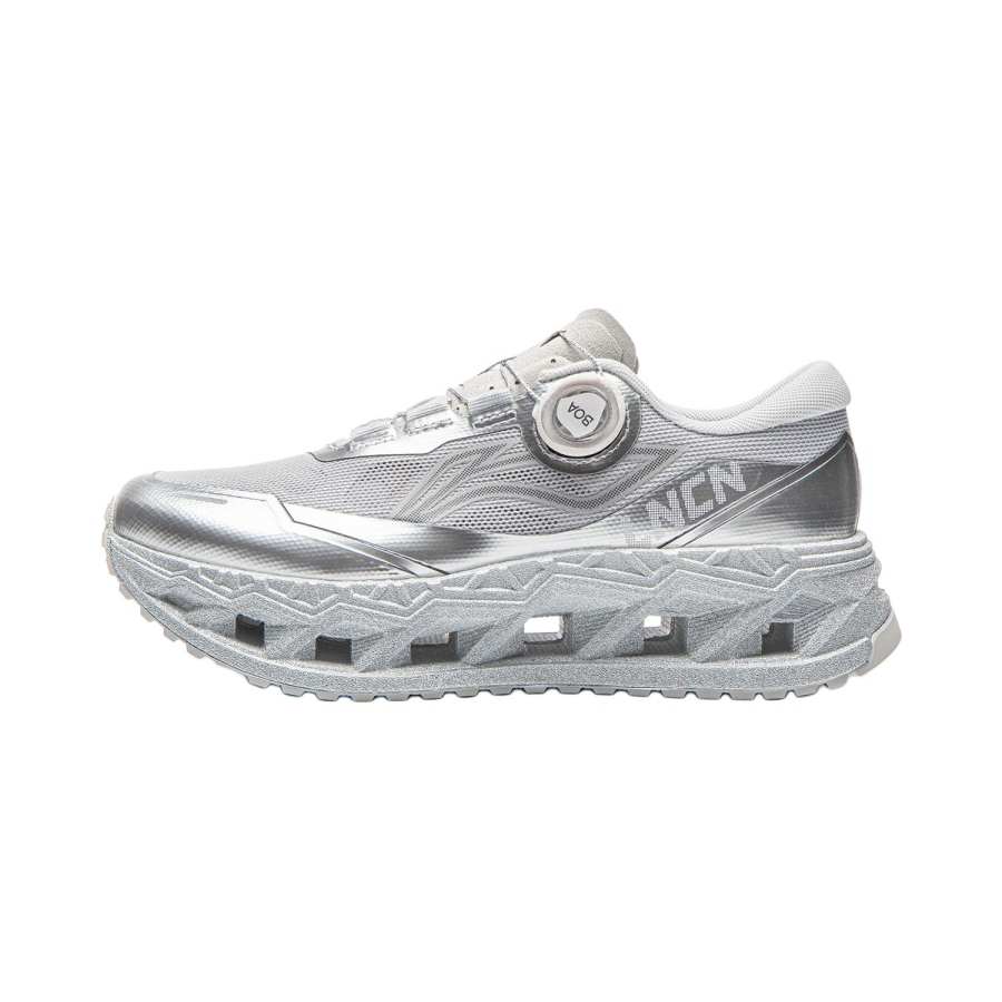 Li-Ning Li Ning Cushioning Breathable Reflective Rebound Low top LI NING ARC Running Shoes Women's Silver
