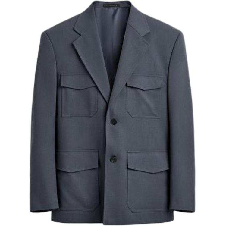 ZARA Business Suits Men's Blue Moderate