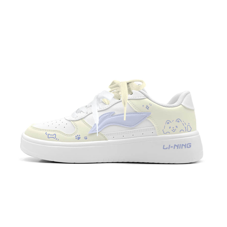 Li-Ning Li Ning Low top Skateboard Shoes Women's Yellow White Blue