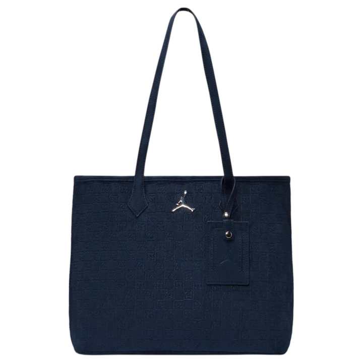 Jordan Jordan Monogram Polyurethane Tote One Shoulder Handbag Unisex Midnight Marine Blue