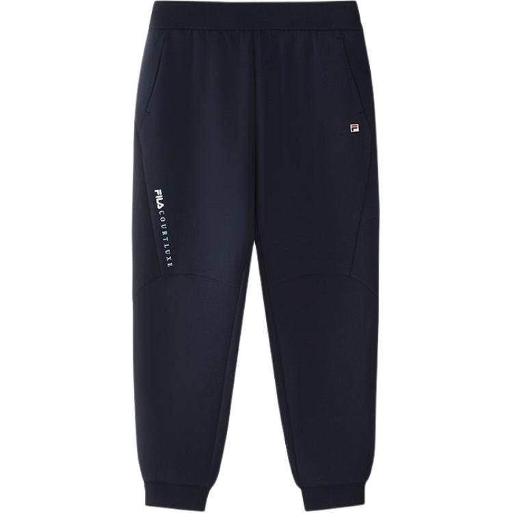 FILA KIDS Knitted Sweatpants Fashion Loose Fit Antibacterial Fleece Lined Elastic Cuff Comfortable Kids'