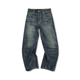 WANNA LAB Jeans Unisex Black Blue Moderate Flared Pants