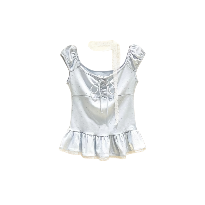 Dear Zhazha Flutter Sleeve T Shirt Women's
