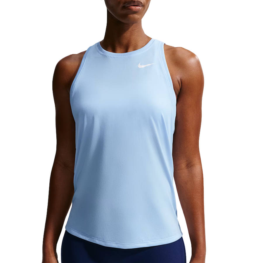 Nike Nike Dri Fit Tank Tops Women's Hydrogen Blue/White Crew Neck Moderate Other