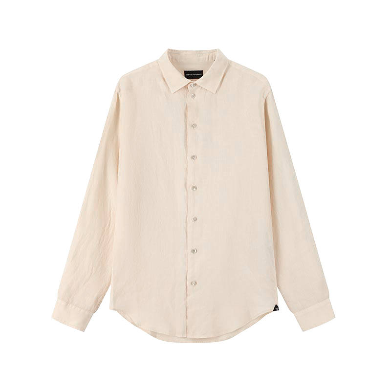 EMPORIO ARMANI Casual Long Sleeved Shirt Men's Cream Apricot