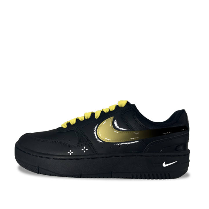 Nike Nike Gamma Force Custard Dark Chocolate Synthetic Leather Low top Skateboard Shoes Women's Black
