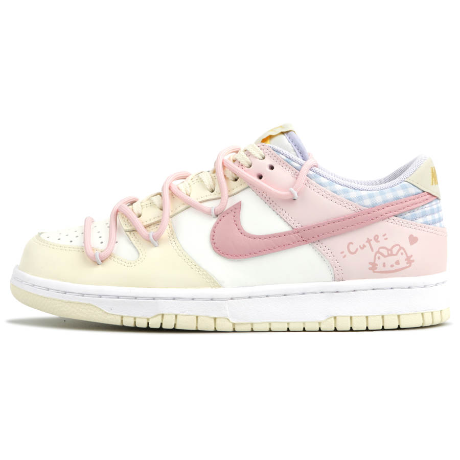 Nike Nike Dunk Cushioning Slip Resistant Low top Kids' Skateboarding Shoes Pink Teenagers