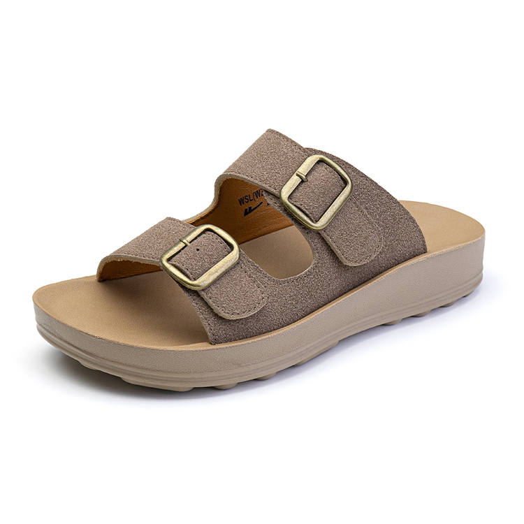 Warrior Cushioning Slip Resistant Abrasion Resistant Odor Resistant Slide Slippers Women's Dark Khaki