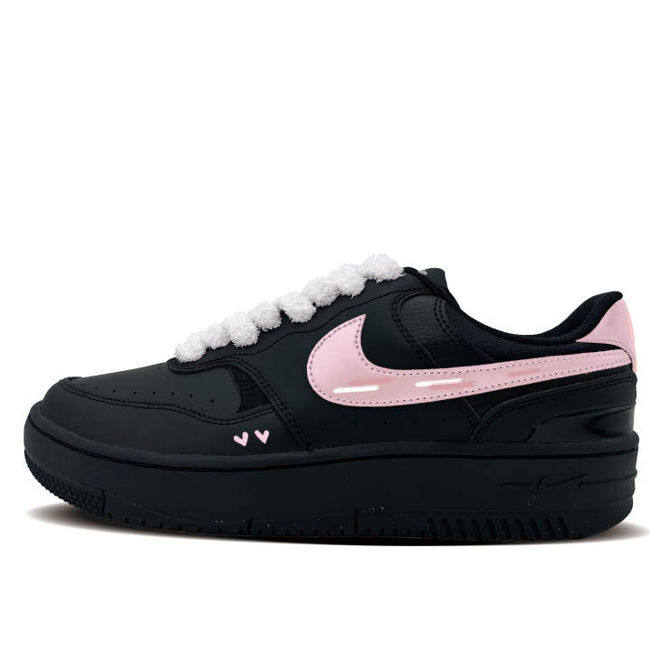 Nike Nike Gamma Force Velvet Heart Synthetic Leather Abrasion Resistant Low top Skateboard Shoes Women's Black