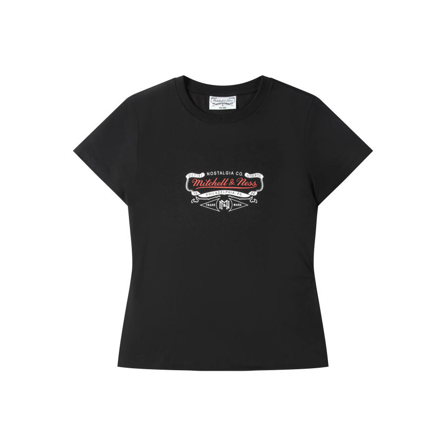 Mitchell Ness T Shirts Women's Crew Neck Moderate Nipped In Waist