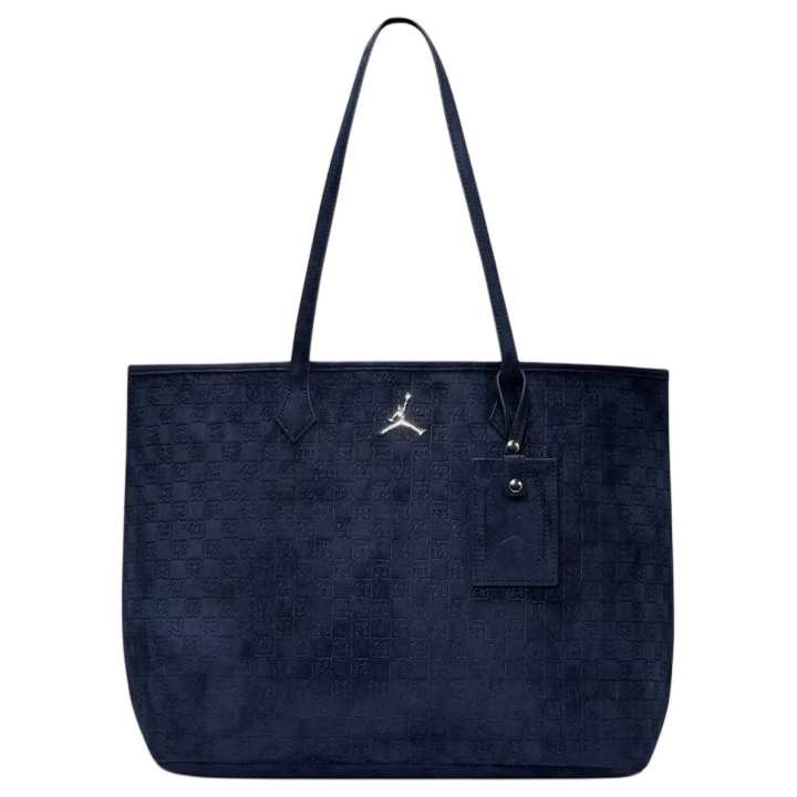Jordan Jordan Monogram Polyurethane Tote Handbag Unisex Dark Blue