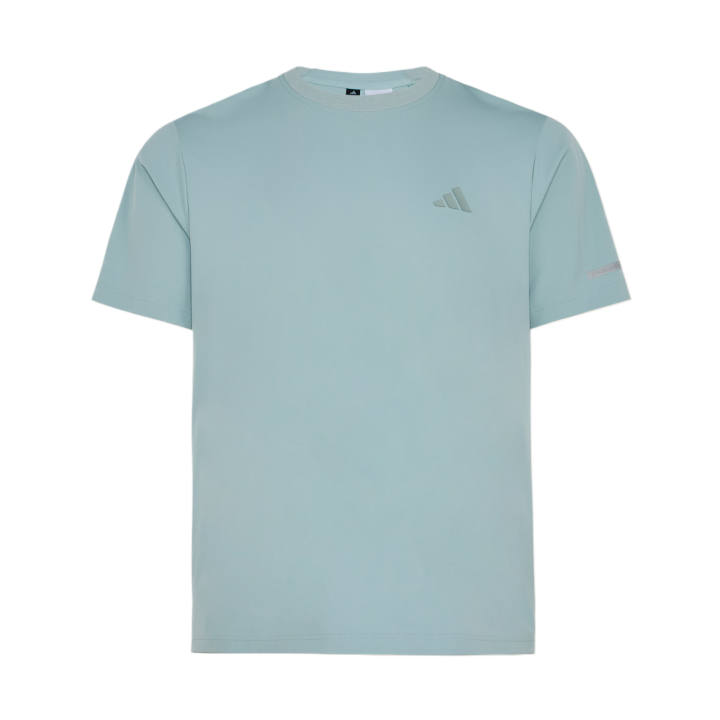 Adidas Adidas T Shirts Men's Wonder Light Gray Green Crew Neck