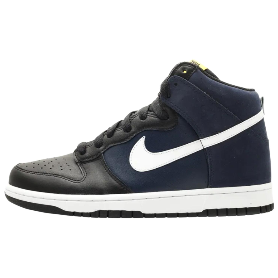 Nike Nike Dunk High Comfortable Cushioning Abrasion Resistant High top Skateboard Shoes Men's Black Blue