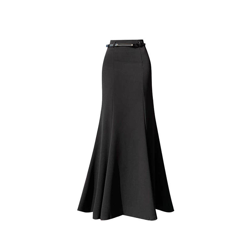 Aghr Casual Long Skirts Women's Black Moderate Long Other