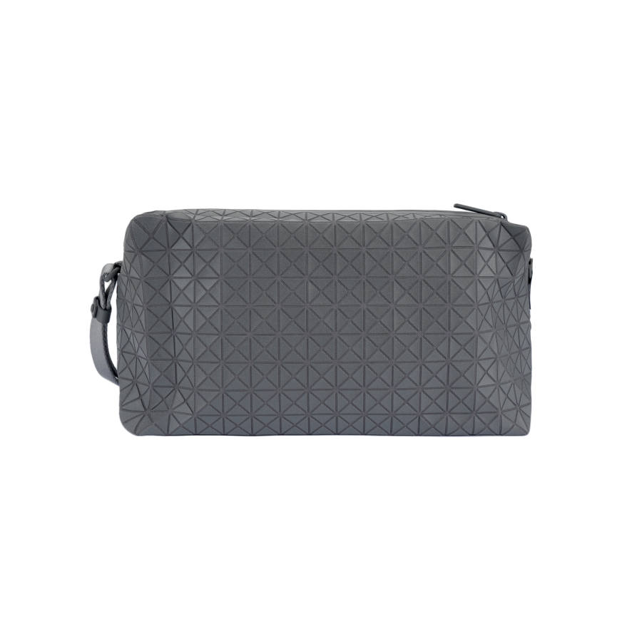 ISSEY MIYAKE KuroSaddle Cotton With Nylon And Cow Leather Shoulder Bag, Crossbody Bag Unisex Gray