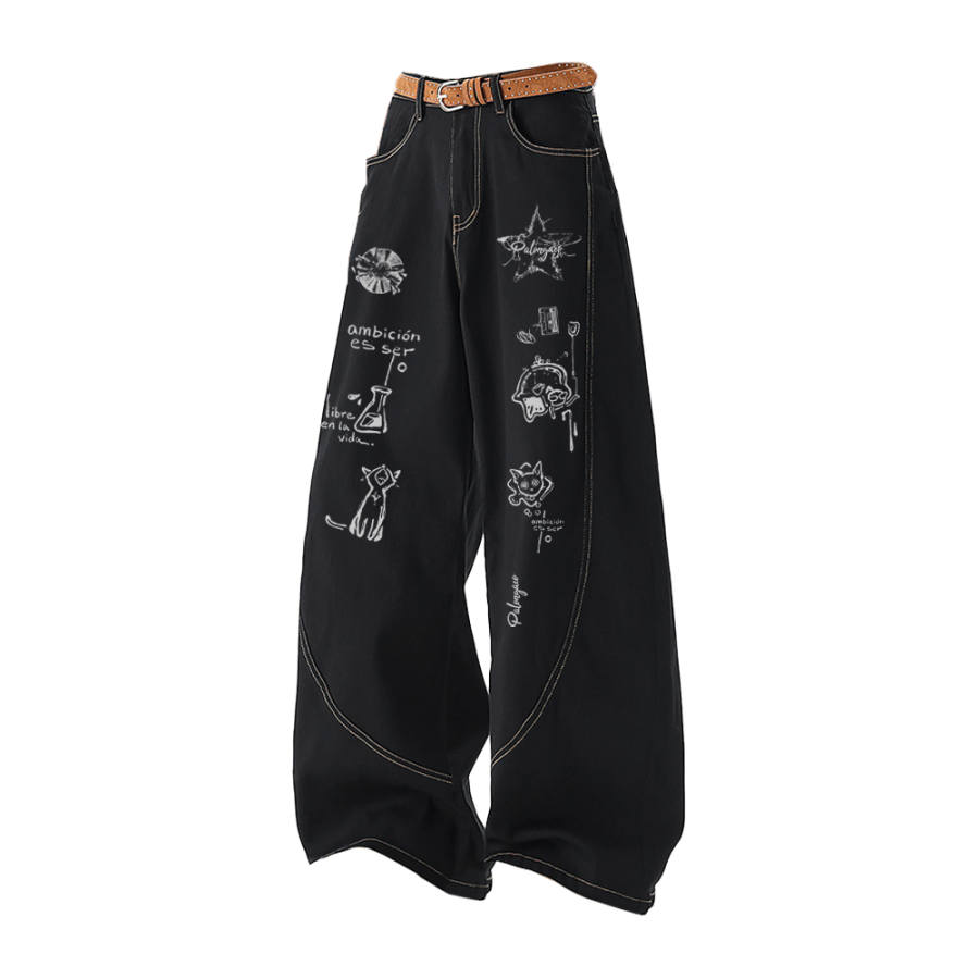 PAL ONGACO Jeans Unisex Moderate Scimitar Pants