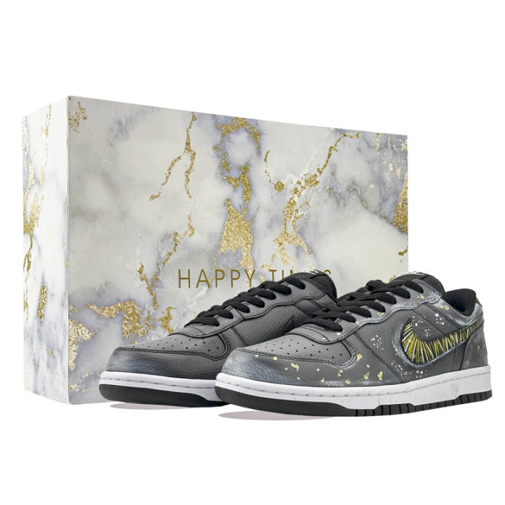 Nike Nike Big Low Lux Gilded Star Orbit Cushioning Abrasion Resistant Slip Resistant Low top Skateboard Shoes Men's