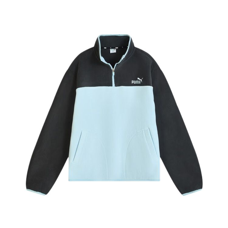 PUMA Fleece Clothing Stand Collar Thermal Fleece Lined Sports Multicolor Long Sleeved Thickened Kids'