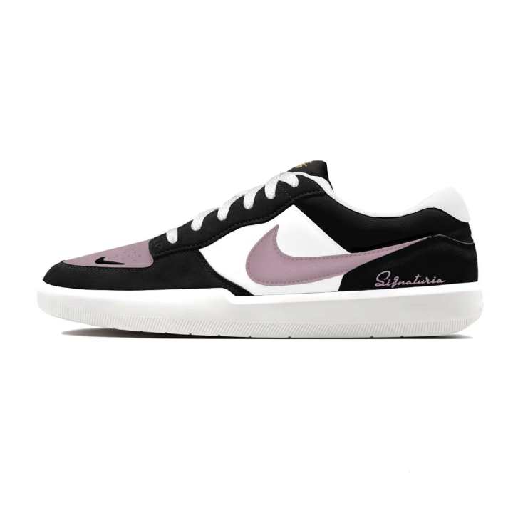 Nike Nike SB Force 58 Black Rose Star Trace Slip Resistant Abrasion Resistant Low top Skateboard Shoes Men's Black Pink