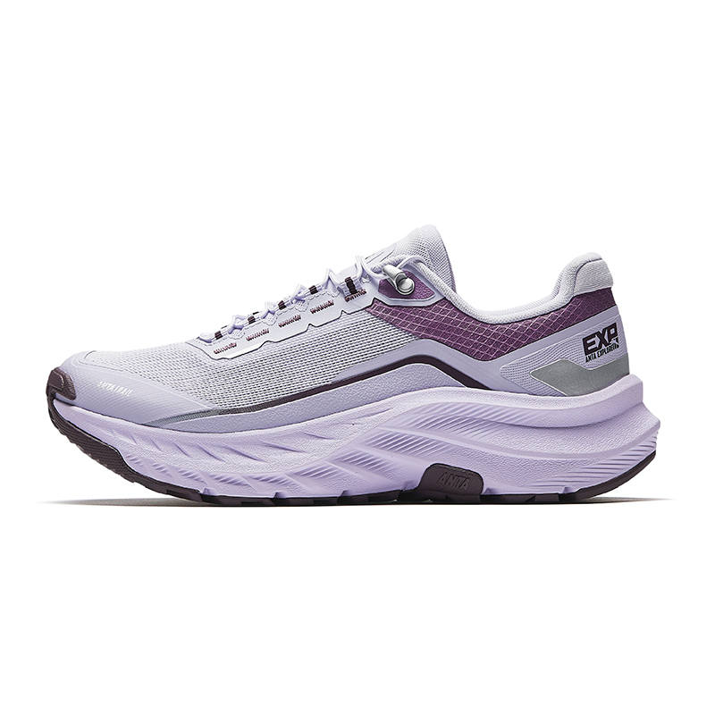 Anta Textile, Rubber Low top Outdoor Shoes Women's Light Purple