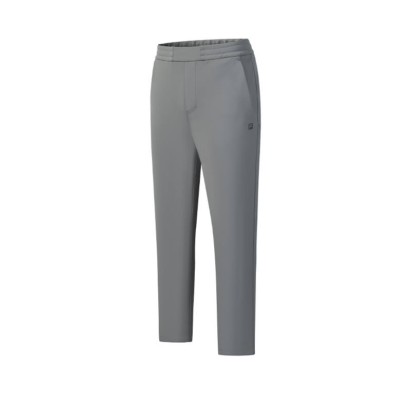 FILA A.P Casual Pants Men's Leather Gray Moderate Straight Fit Pants