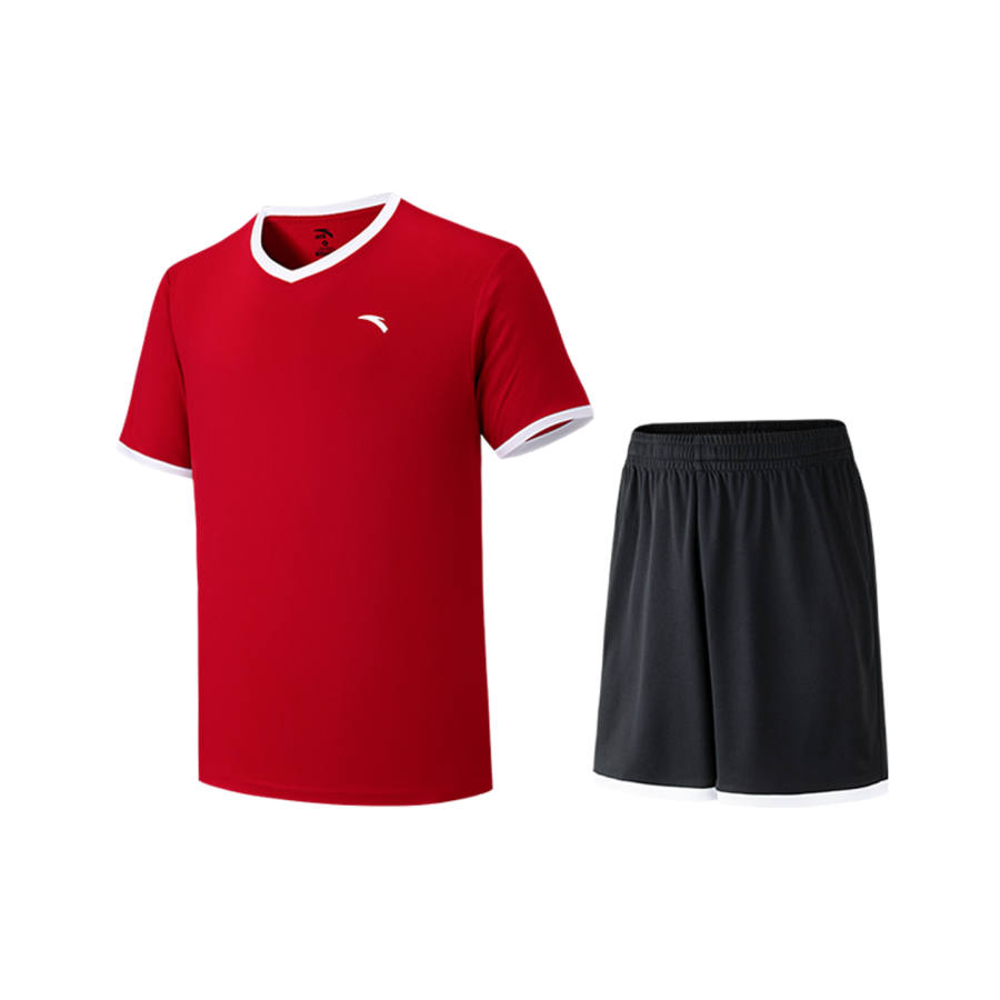 Anta Soccer Jersey Set Men's Joyful Red