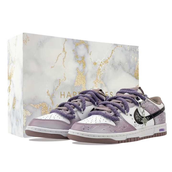 Nike Nike Dunk Starfall Purple Mist Cushioning Abrasion Resistant Slip Resistant Low top Skateboard Shoes Men's Purple