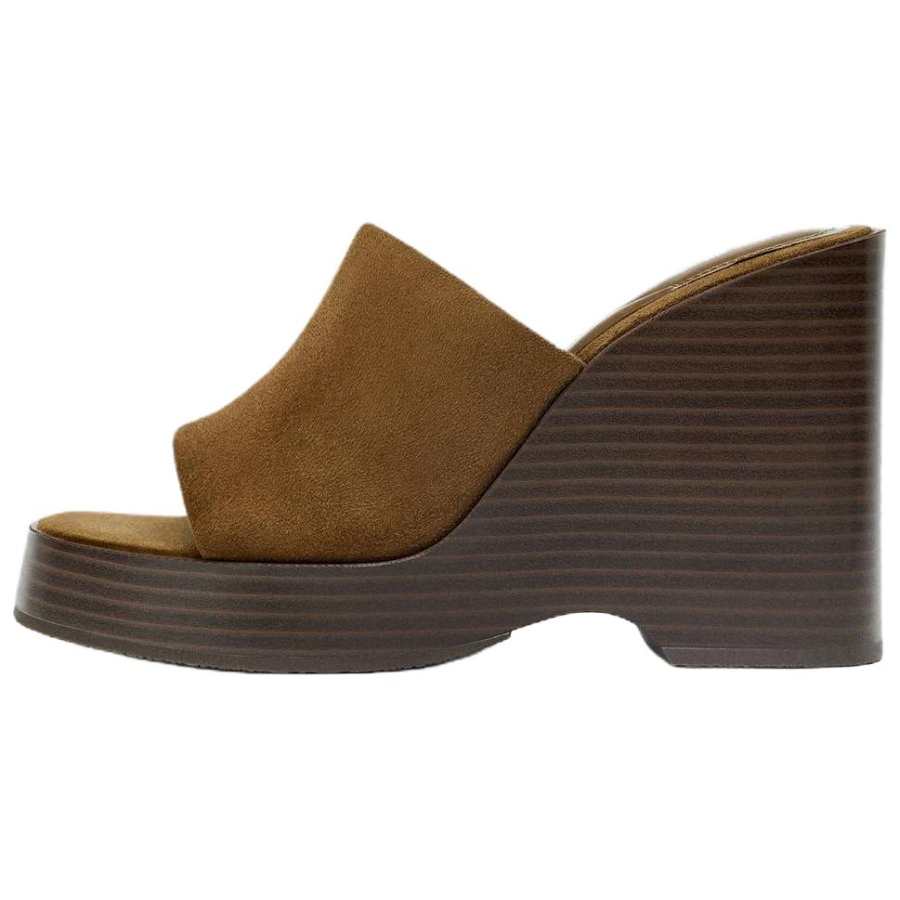 ZARA Slide Slippers Women's Brown
