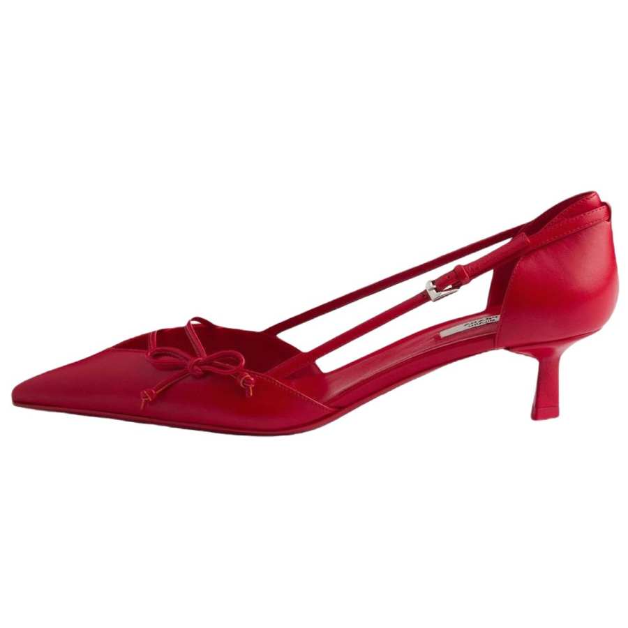PRADA PRADA Slim Heel High Heels 4.5cm Women's Red