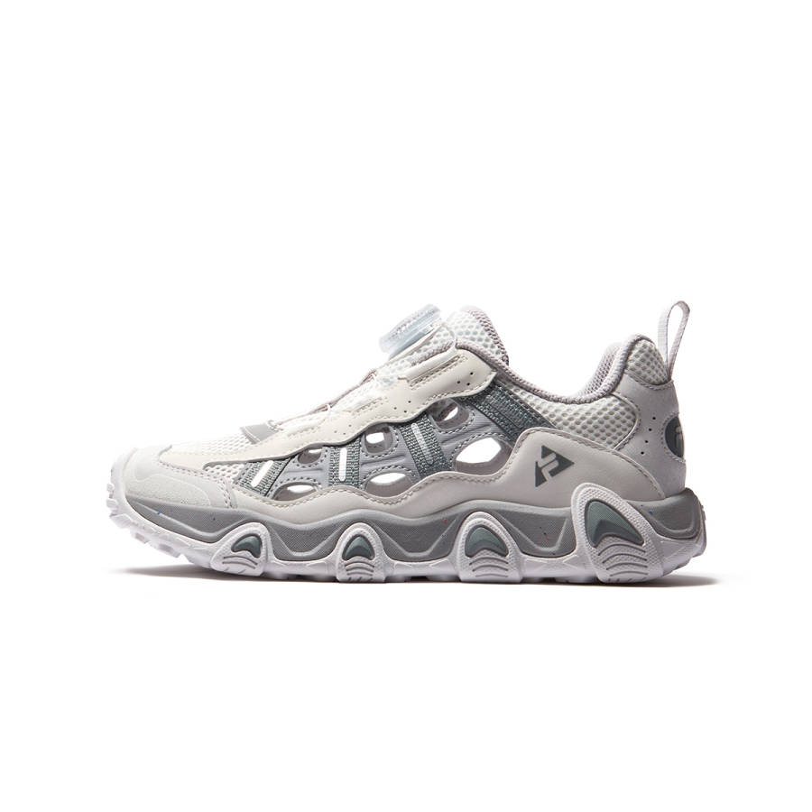 FILA KIDS PERFORMANCE FPF Synthetic Leather, Textile Abrasion Resistant Breathable Outdoor Shoes White/Stove Gray Kids'