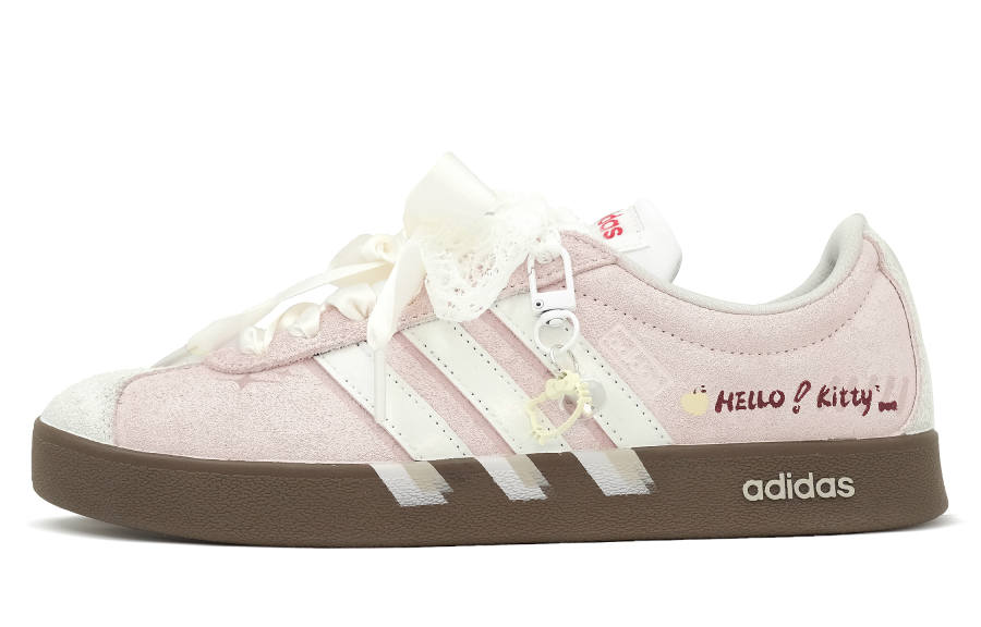 Adidas Adidas Vl Court Classic Skateboard Shoes Unisex Pink