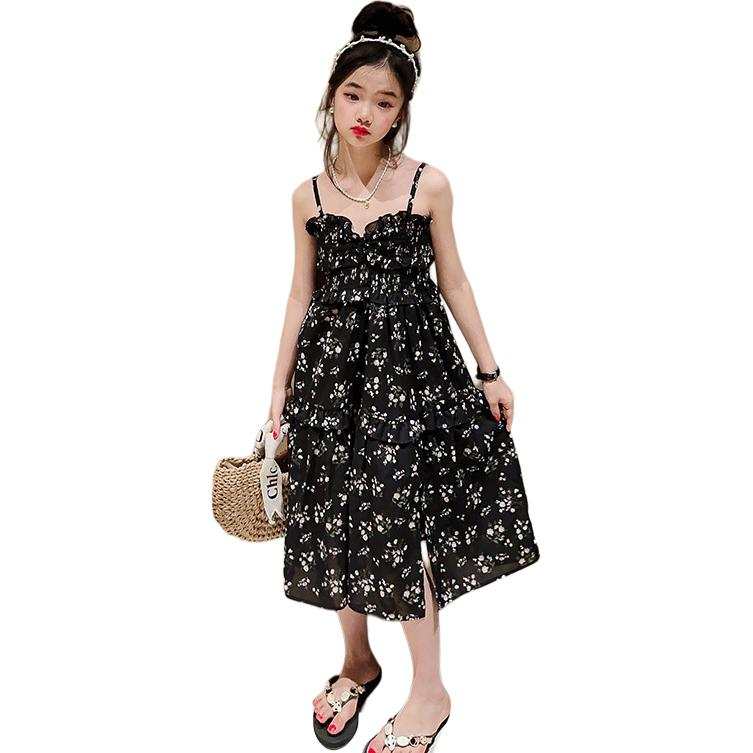 PLANDOO PLANDOO Kids Dresses Collarless Thin Mid Length