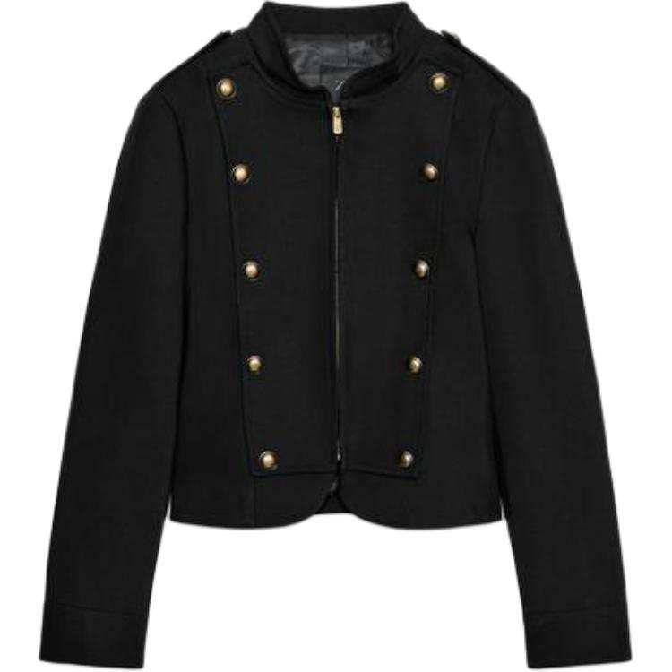 ZARA Jackets Women's Black Stand Collar Moderate Other