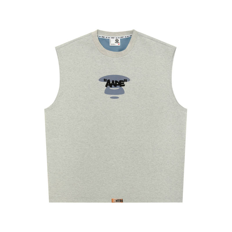 Aape Aape SS26 Tank Top Men's Gray White