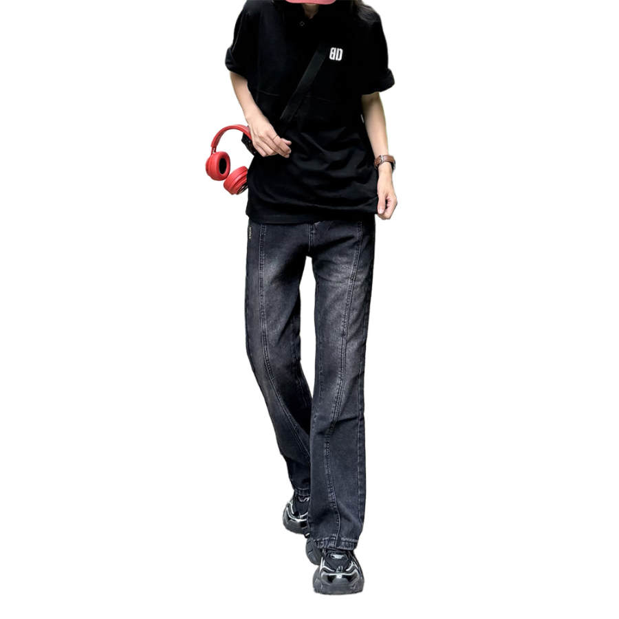 DEERWAY Jeans Unisex Moderate Straight Fit Pants