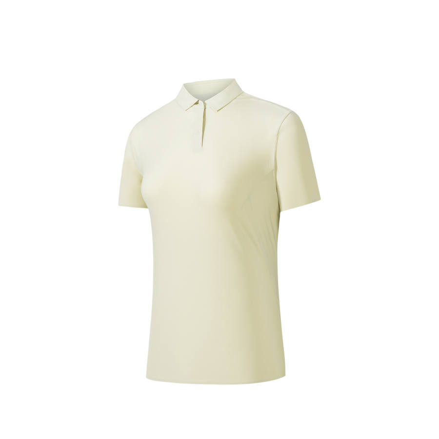 Anta Polo Shirt Women's Apricot Cream Yellow