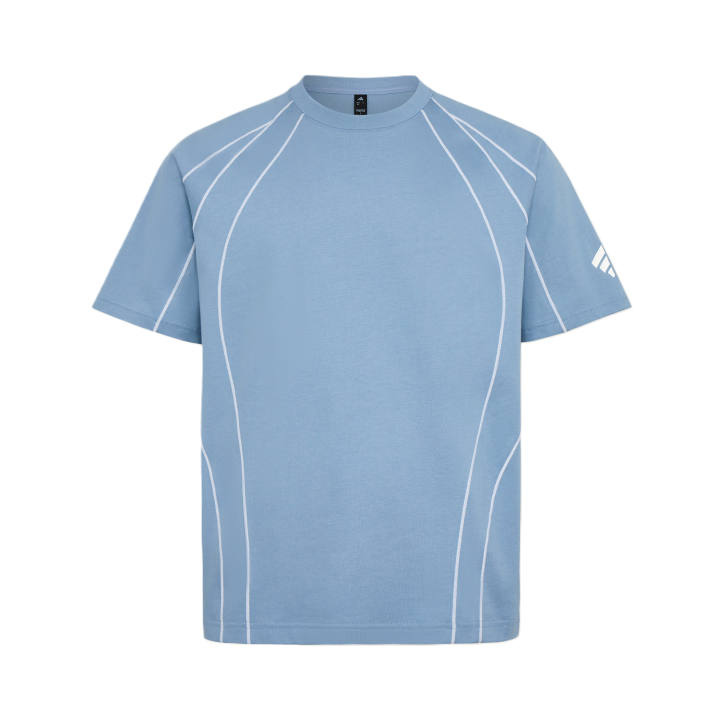 Adidas Adidas T Shirts Men's Texture Blue Crew Neck