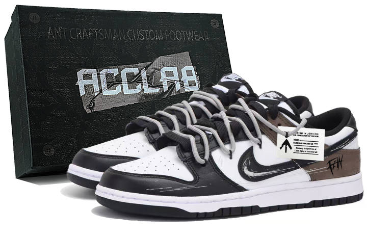 Nike Nike Dunk Abrasion Resistant Height Increasing Low top Skateboard Shoes Unisex Black Brown