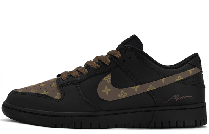 Nike Nike Dunk Abrasion Resistant Height Increasing Low top Skateboard Shoes Men's Black Brown