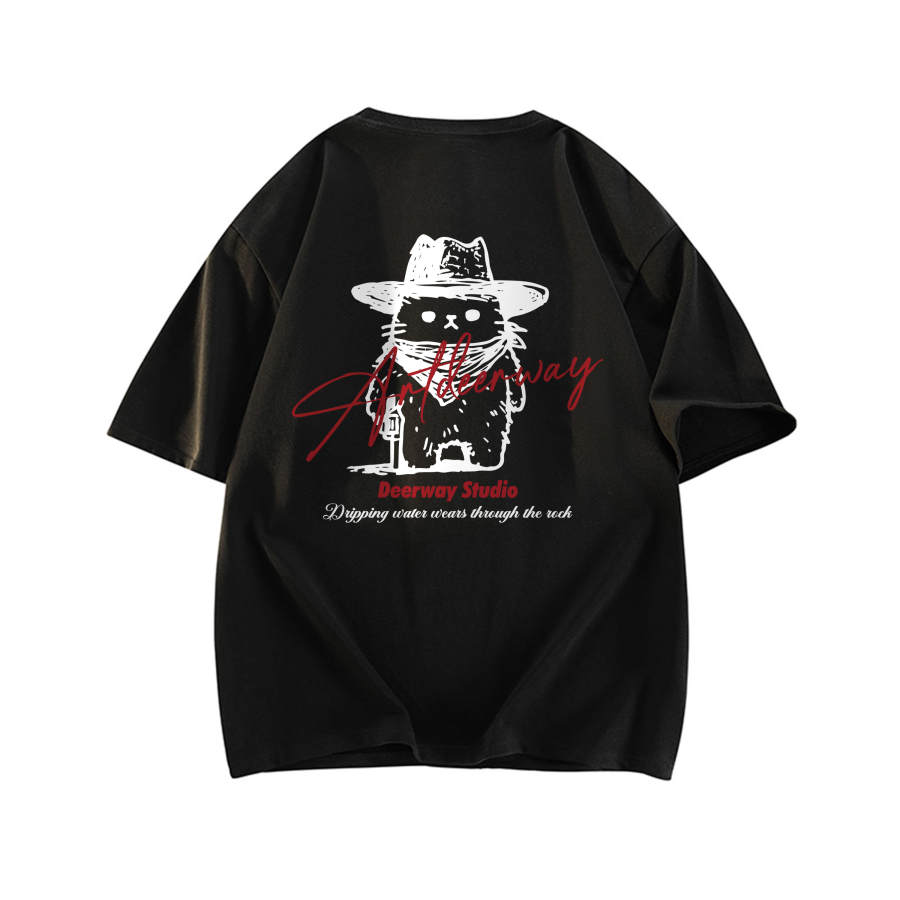 DEERWAY T Shirts Unisex Crew Neck Moderate Straight Fit